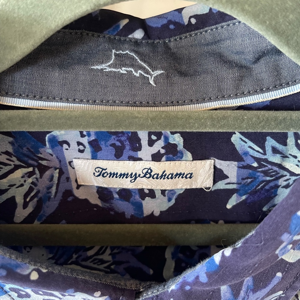 Bright blue pineapple shirt